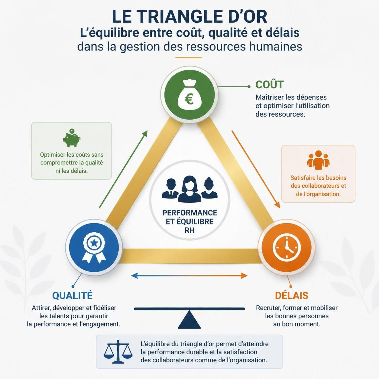 découvrez comment équilibrer efficacement coût, délais et qualité dans la gestion des ressources humaines pour optimiser la performance de votre entreprise.