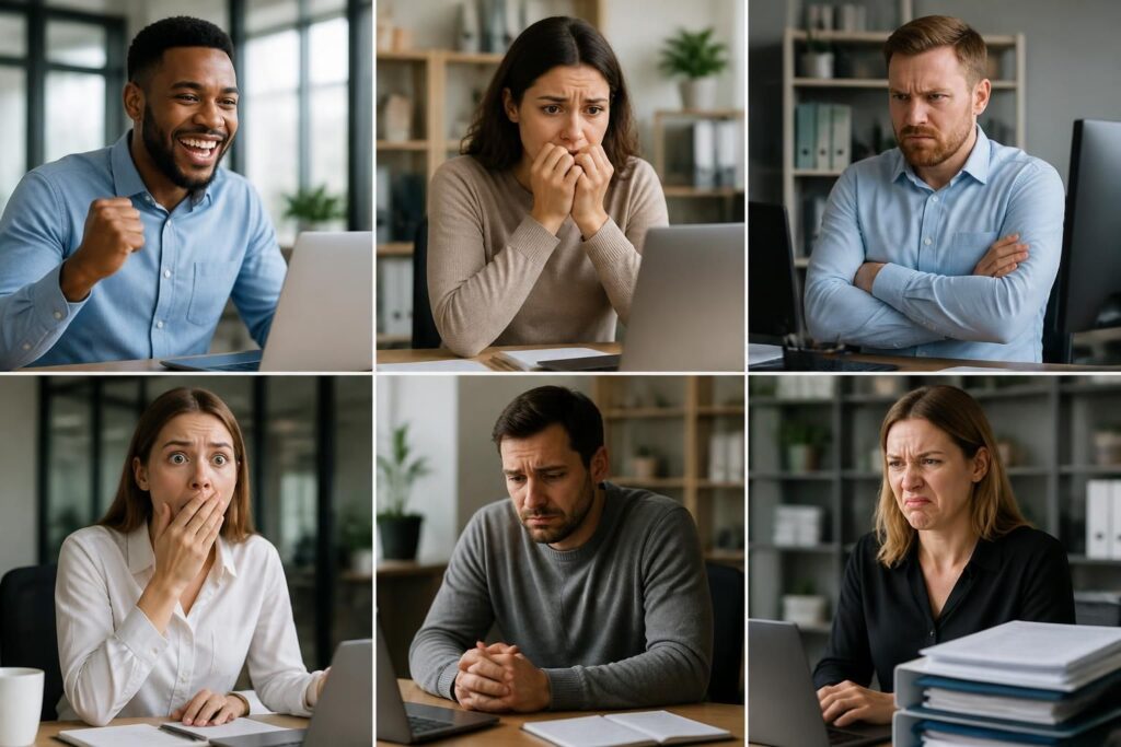 découvrez les 6 émotions universelles qui façonnent nos décisions professionnelles et apprenez à mieux les comprendre pour optimiser votre environnement de travail.
